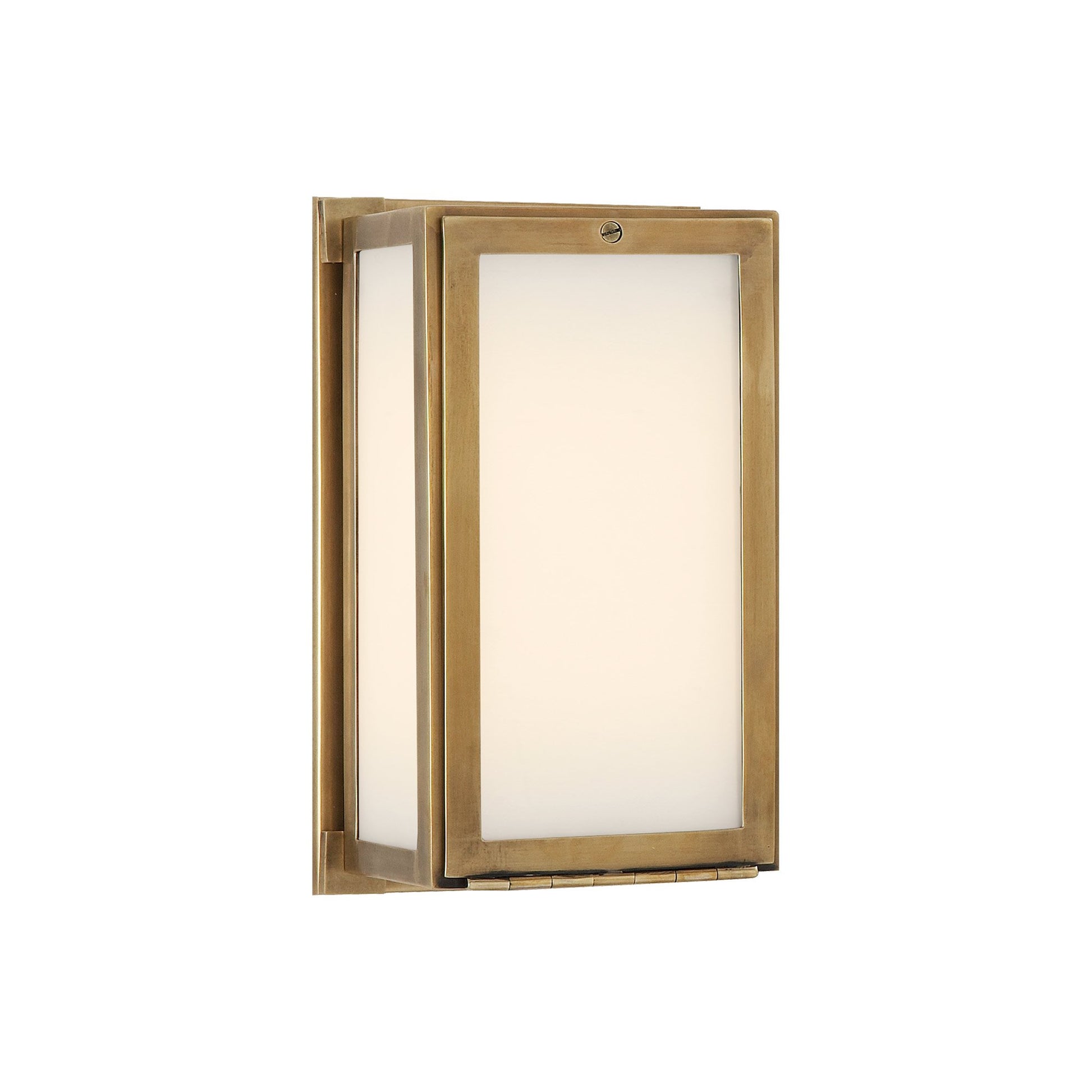 Mercer Bath Wall Light in Hand-Rubbed Antique Brass (Short).