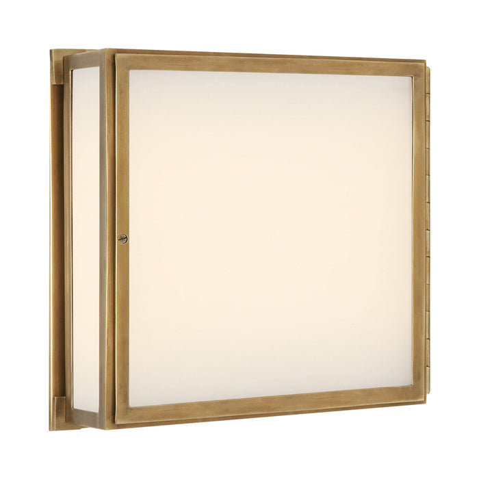 Mercer Square Bath Wall Light in Hand-Rubbed Antique Brass.