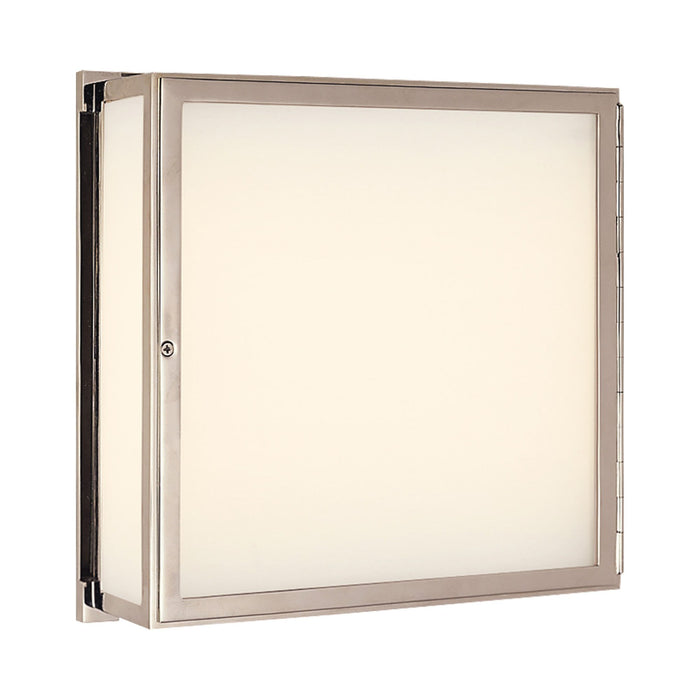 Mercer Square Bath Wall Light in Polished Nickel.