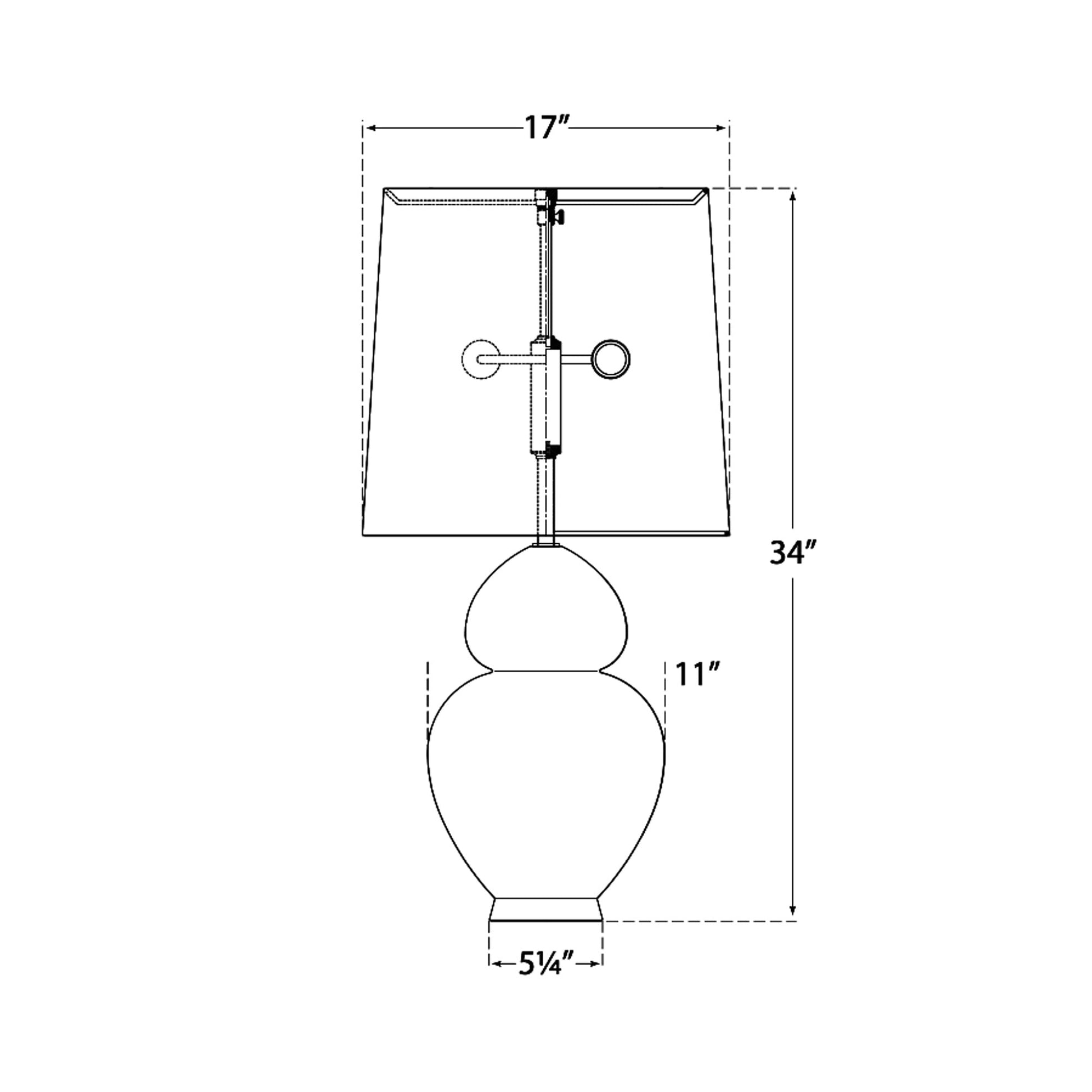 Michelena Table Lamp - line drawing.