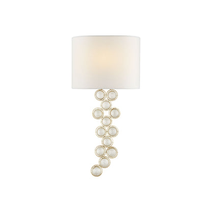 Milazzo Wall Light in Gilded/Crystal (Right Sconce).