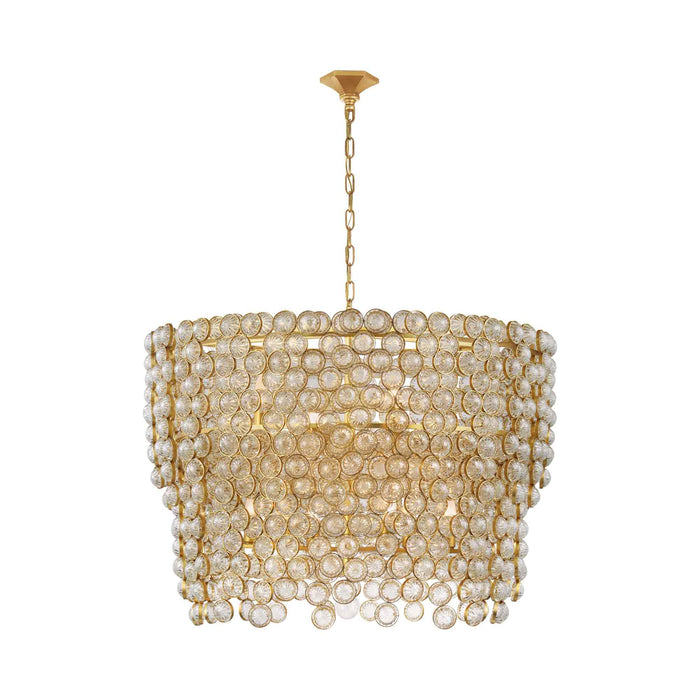 Milazzo Waterfall Chandelier in Gild and Crystal (Large).