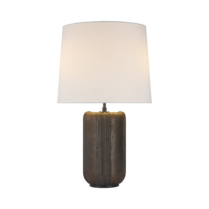 Minx LED Table Lamp in Crystal Bronze.
