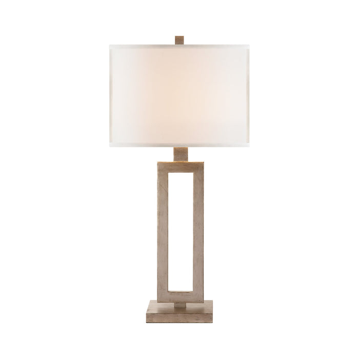 Mod Tall Table Lamp in Burnished Silver Leaf.