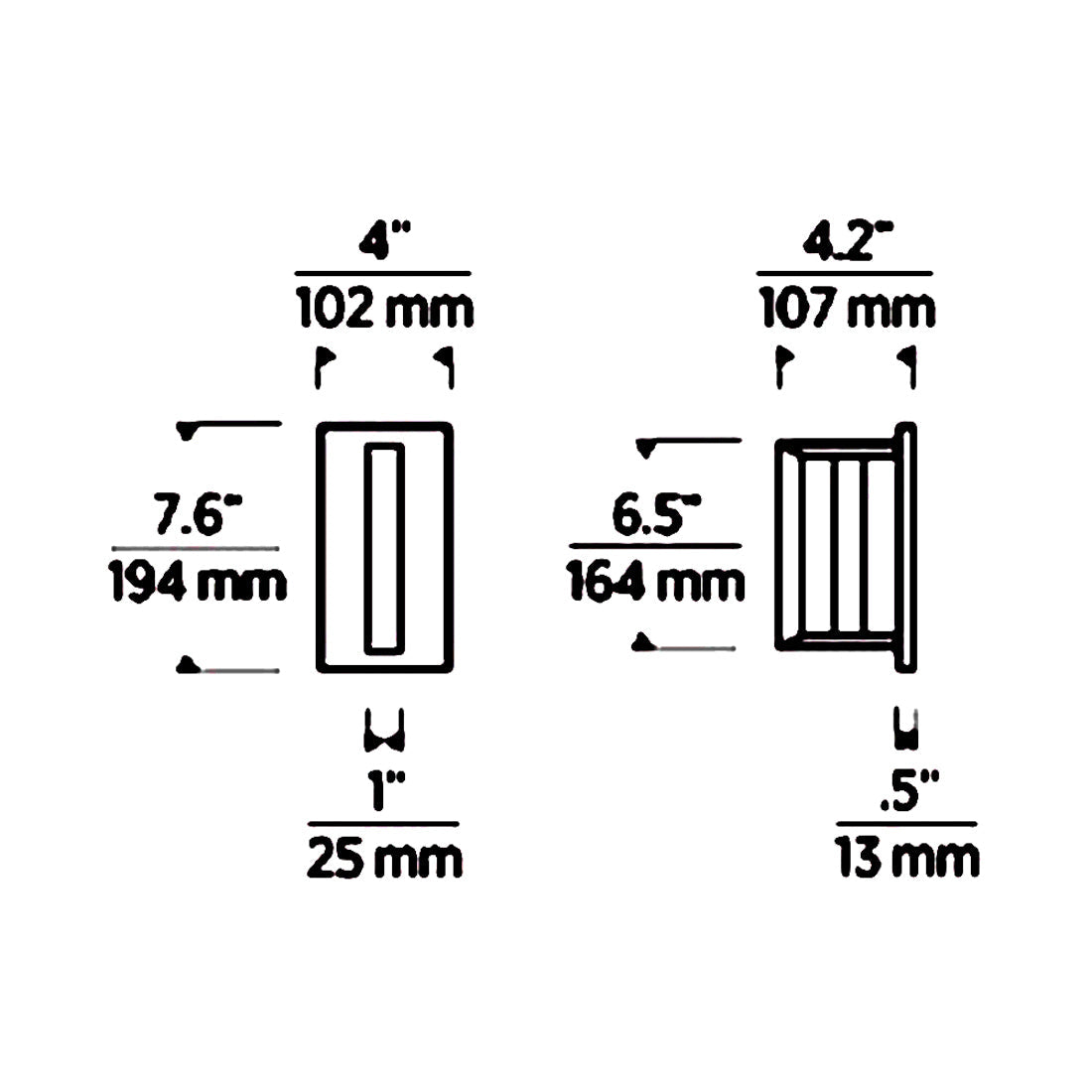 Anton Outdoor LED Wall Light - line drawing.