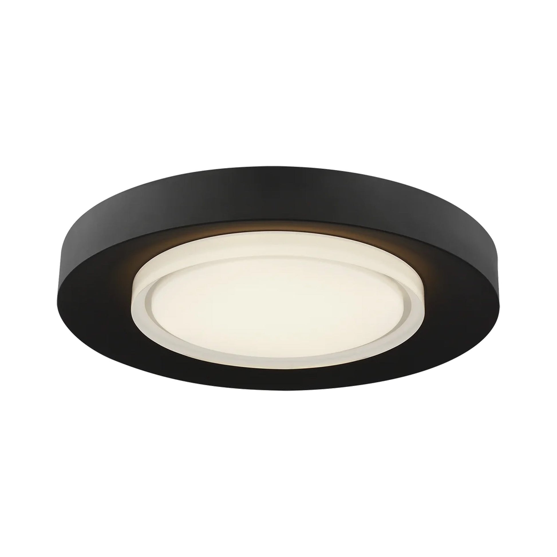Hilo LED Flush Mount Ceiling in Nightshade Black.