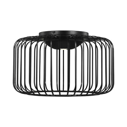 Kai LED Flush Mount Ceiling Light in Nightshade Black.