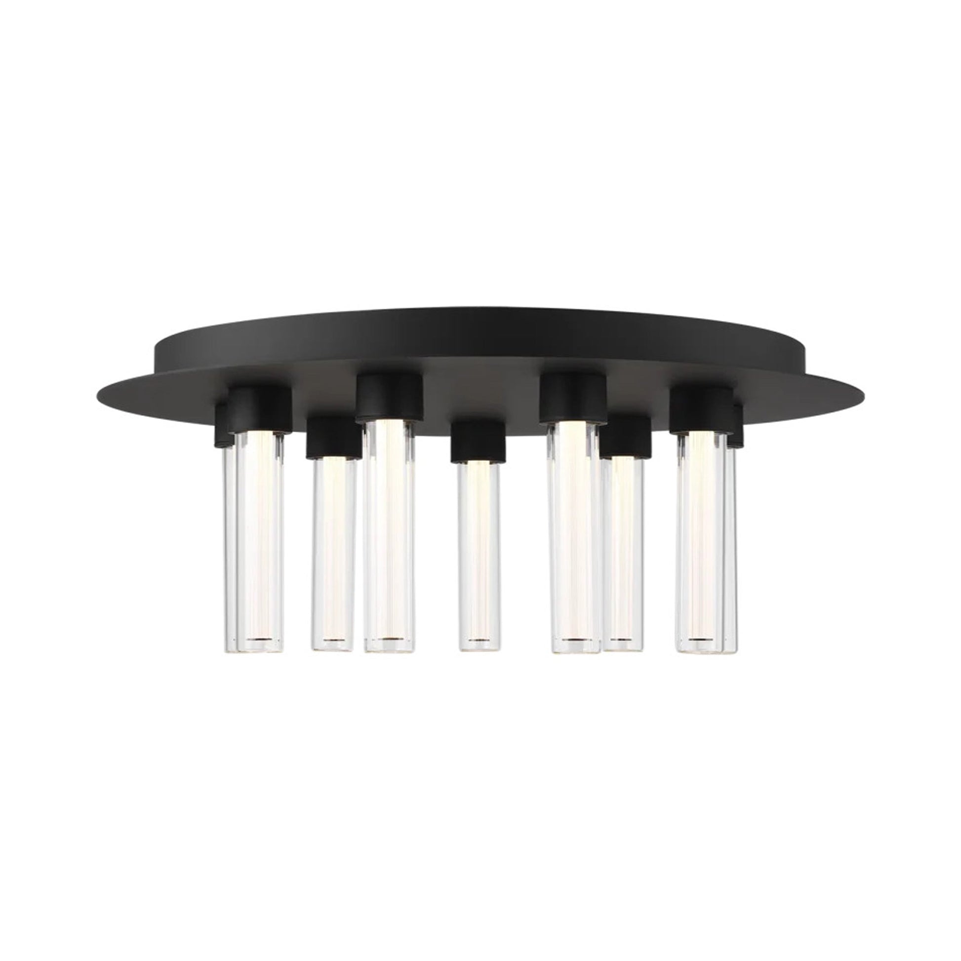Kola LED Semi Flush Mount Ceiling Light in Nightshade Black (9-Light).