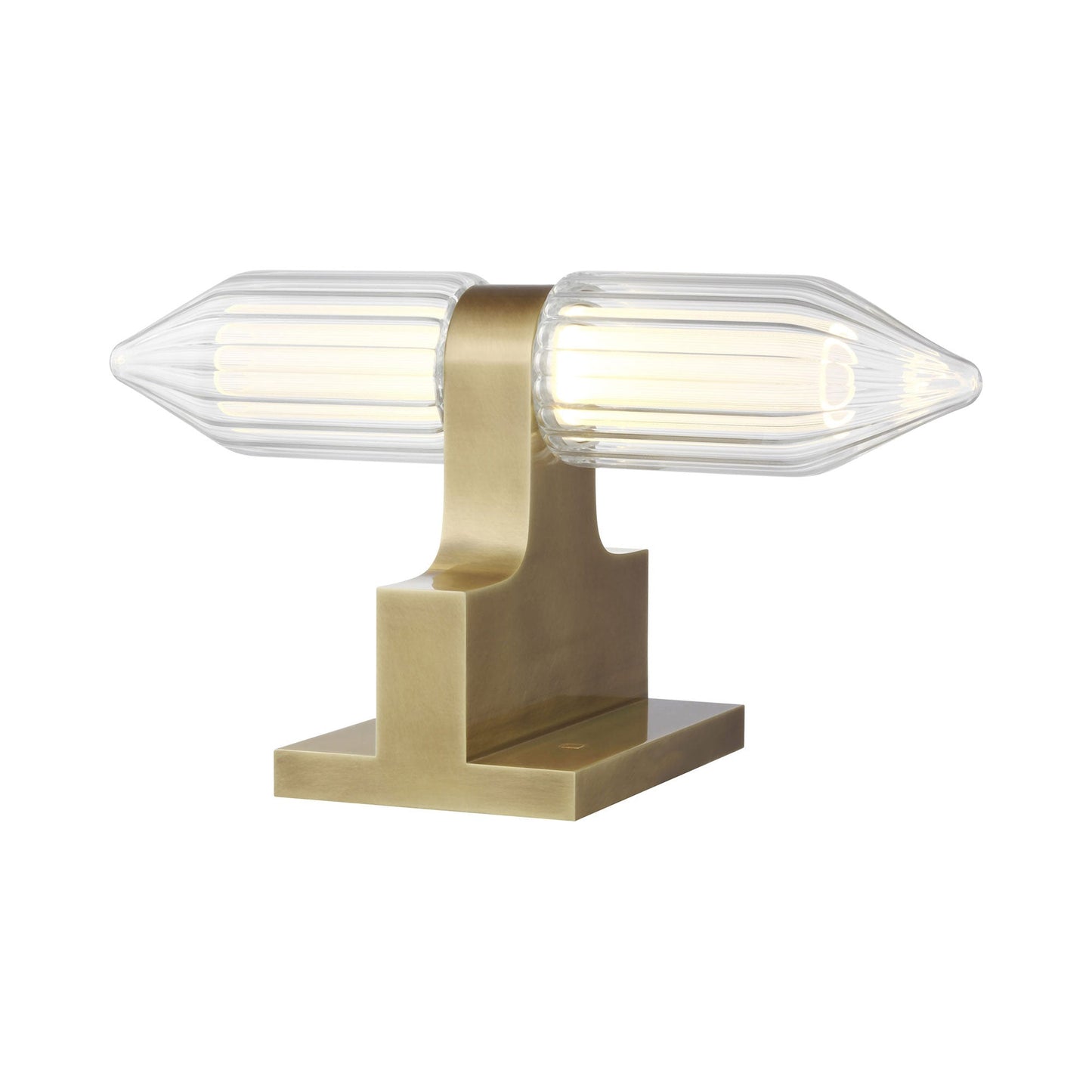 Langston LED Table Lamp in Plated Brass.