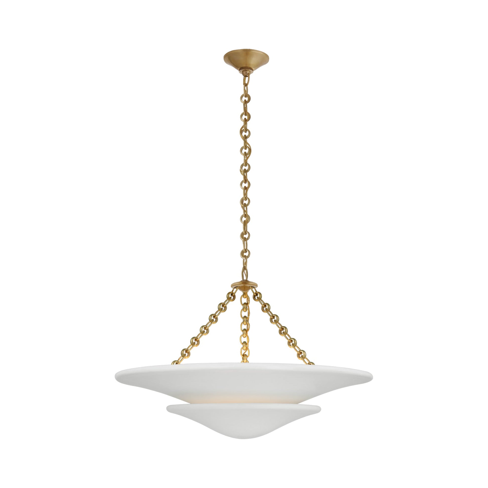 Mollino Chandelier in Hand-Rubbed Antique Brass (Medium).