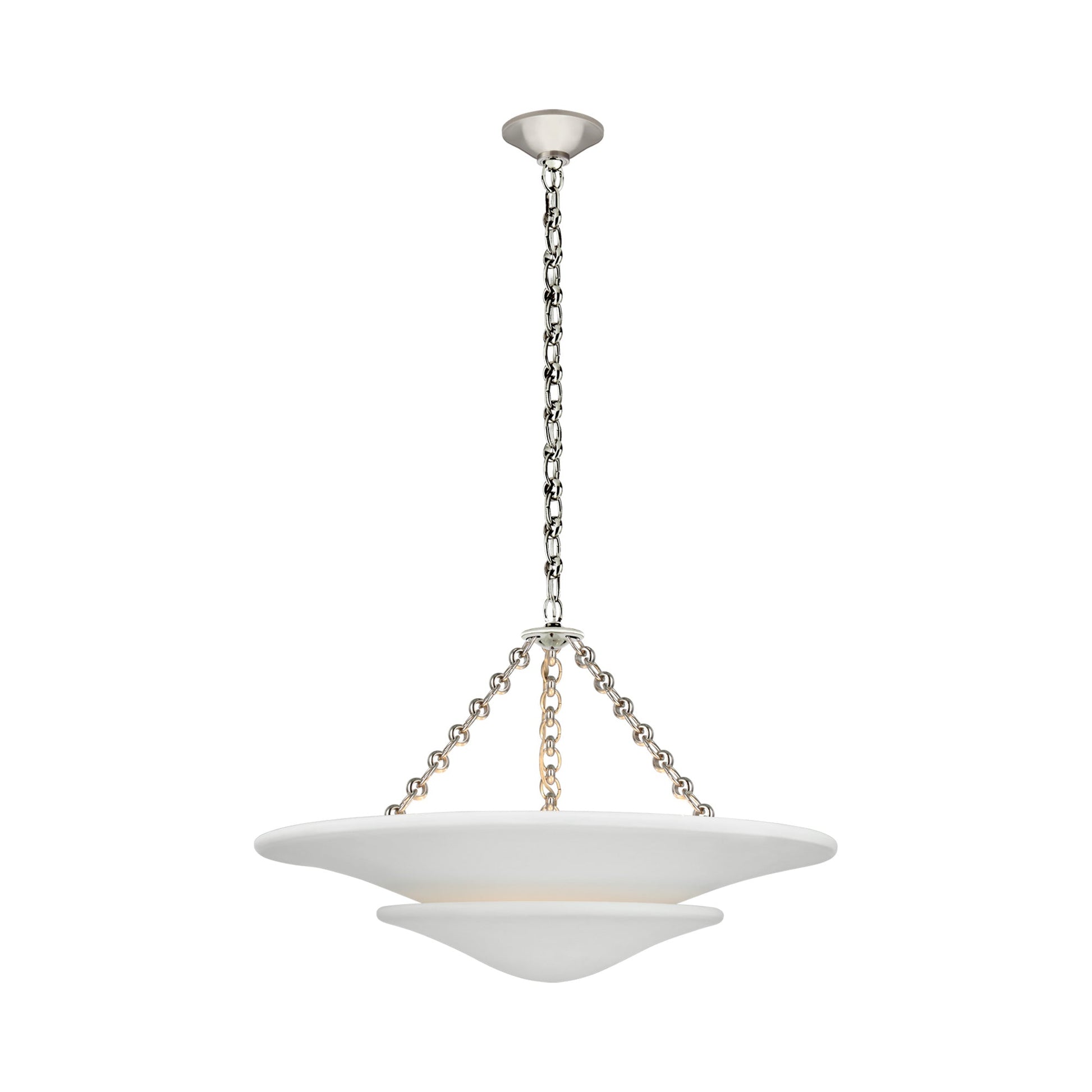 Mollino Chandelier in Polished Nickel (Medium).
