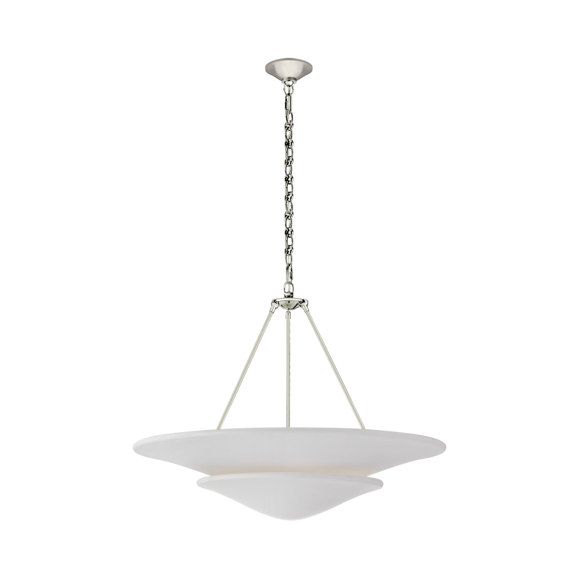 Mollino Chandelier in Polished Nickel (Large).