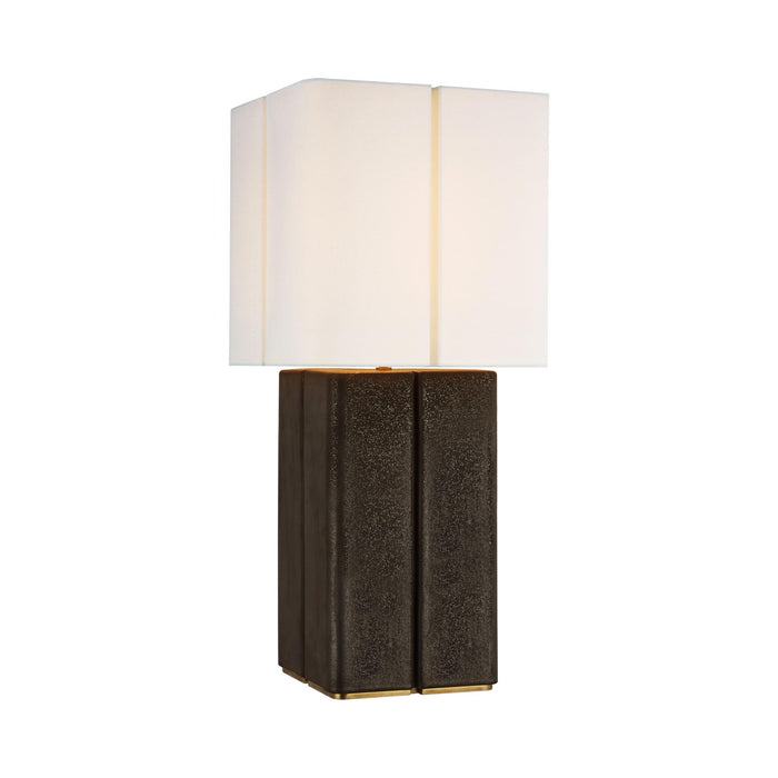 Monelle LED Table Lamp in Stained Black Metallic.