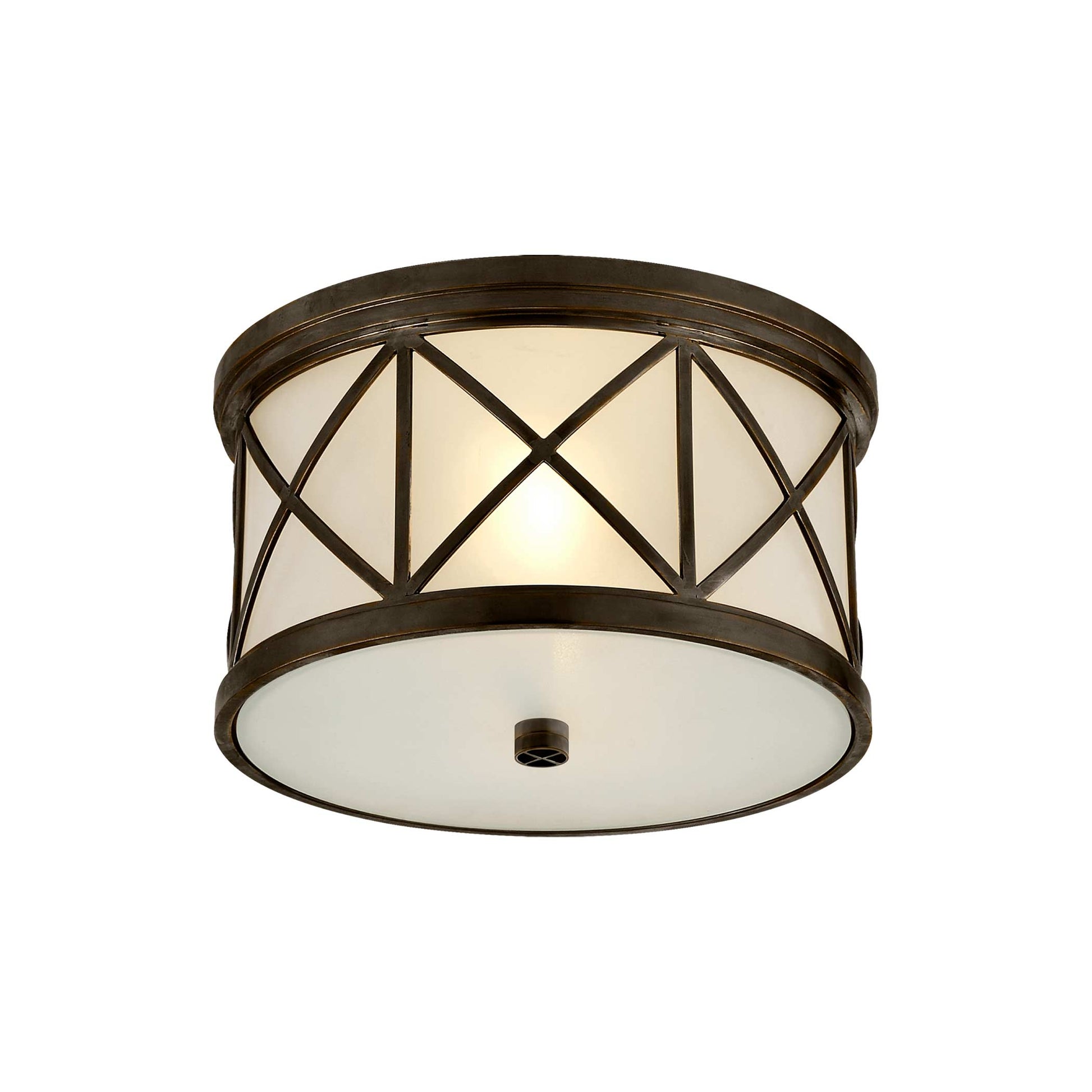 Montpelier Flush Mount Ceiling Light in Bronze (Small).