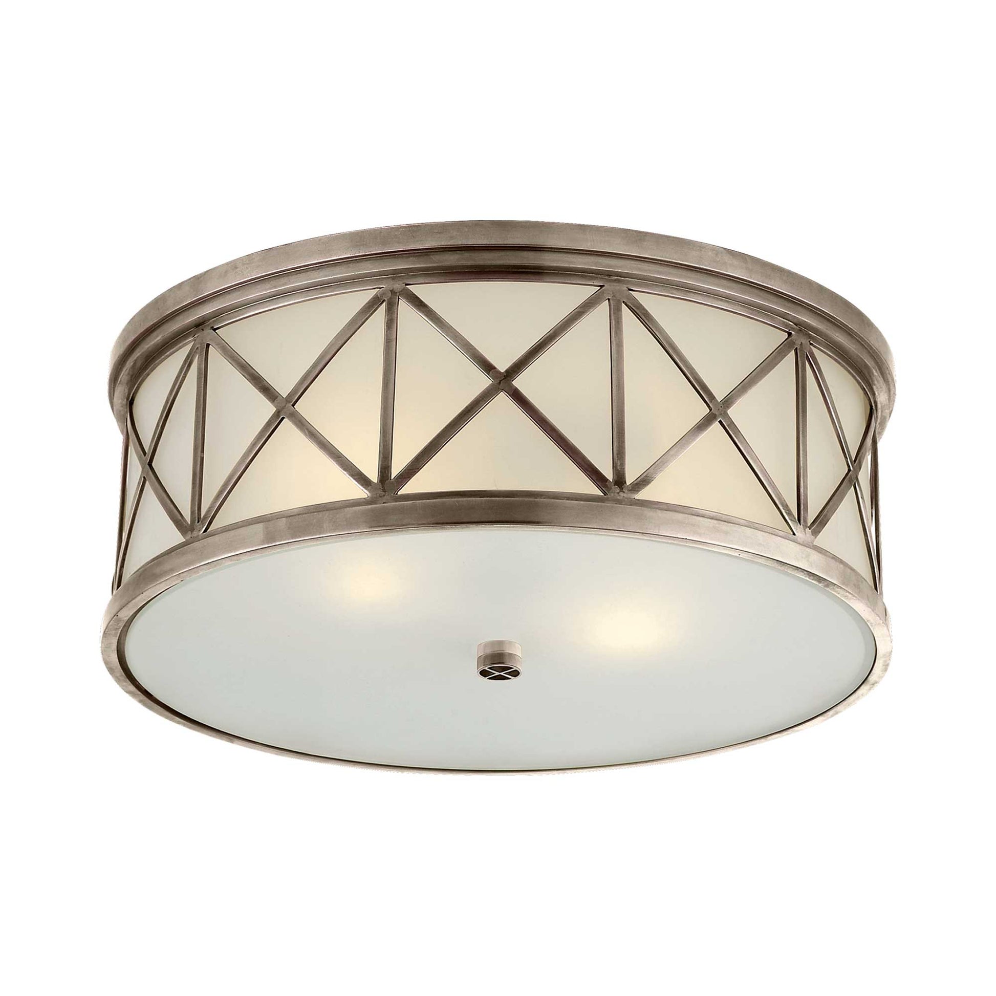 Montpelier Flush Mount Ceiling Light in Antique Nickel (Large).