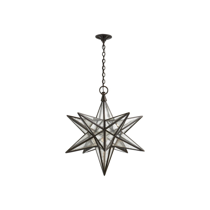 Moravian Star Pendant Light in Aged Iron (Large).