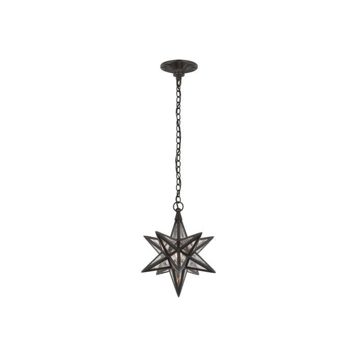 Moravian Star Pendant Light in Aged Iron (Small).