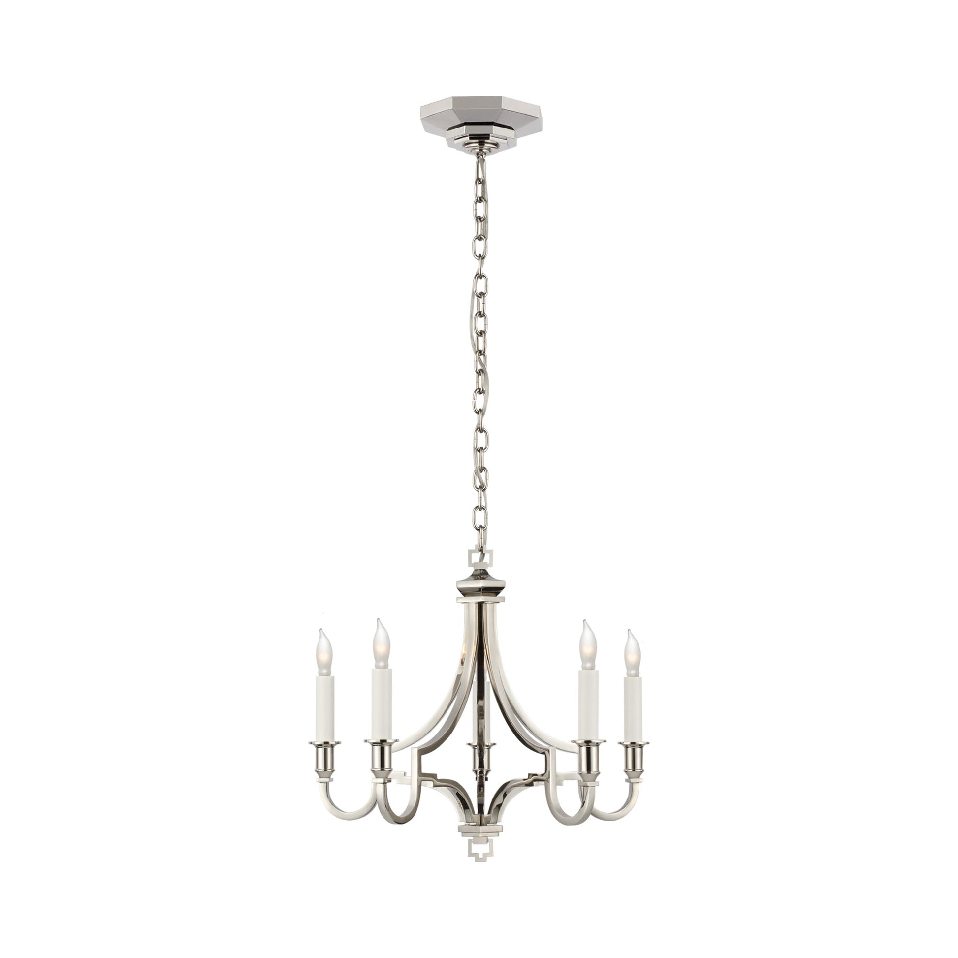 Mykonos Chandelier in Polished Nickel (Small).