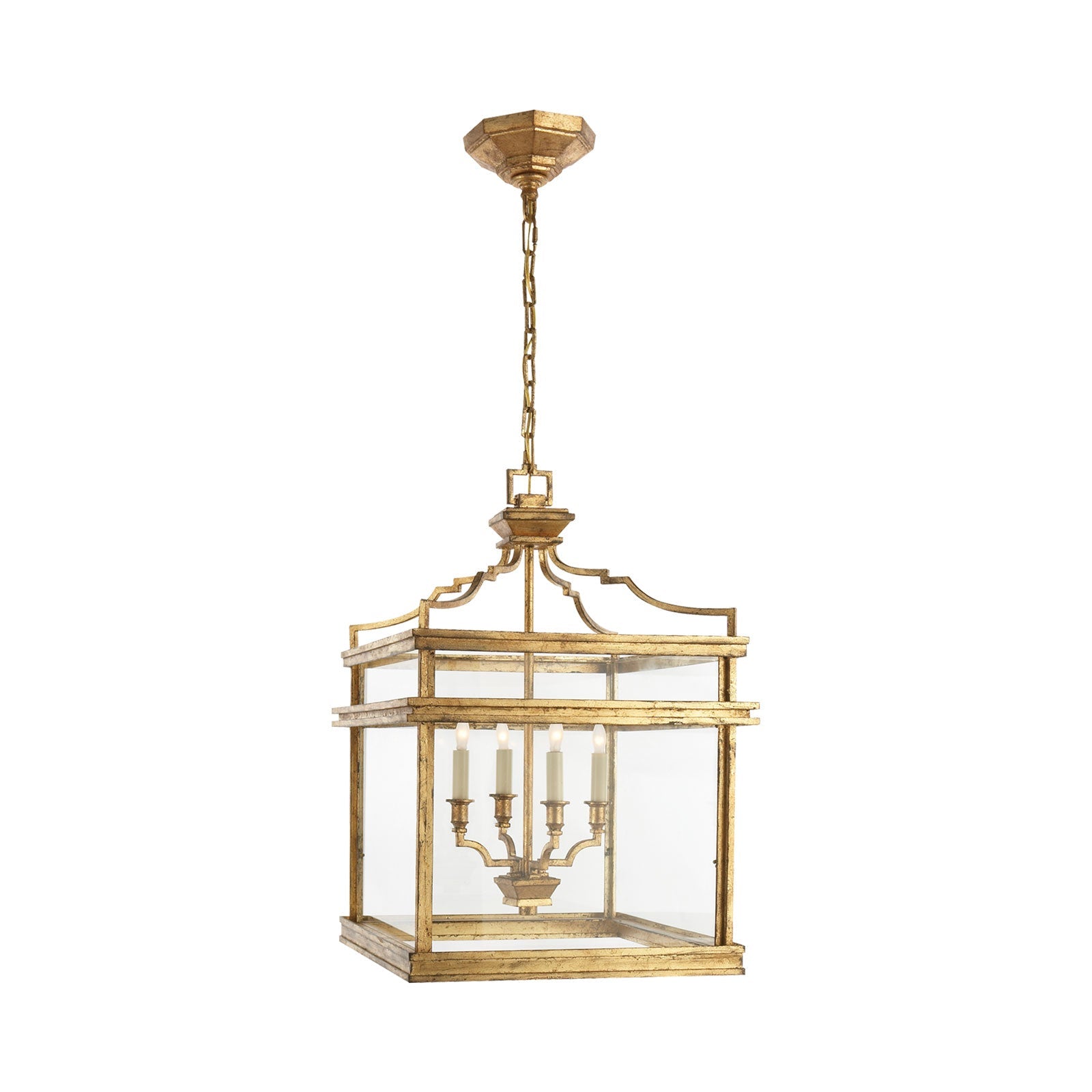 Mykonos Pendant Light in Gilded Iron (Medium).