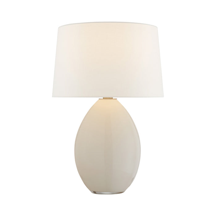 Myla Table Lamp in White Glass (Medium).