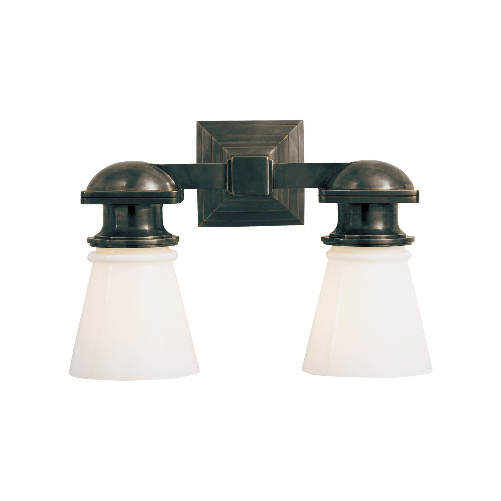 New York Subway Vanity Wall Light in Bronze (2-Light).