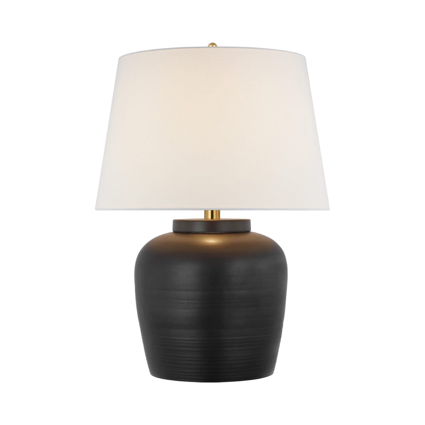 Nora Table Lamp in Matte Black.