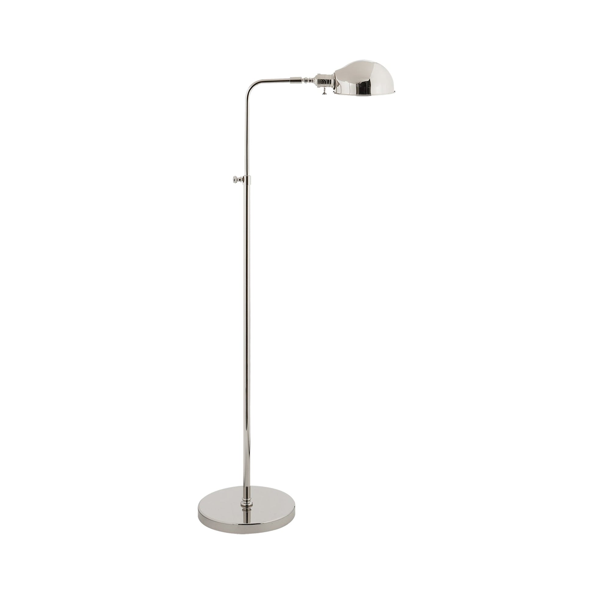 Old Pharmacy Floor Lamp in Polished Nickel.