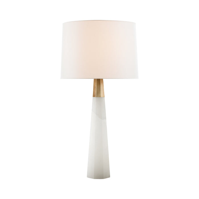 Olsen Table Lamp in Alabaster/Hand-Rubbed Antique Brass.