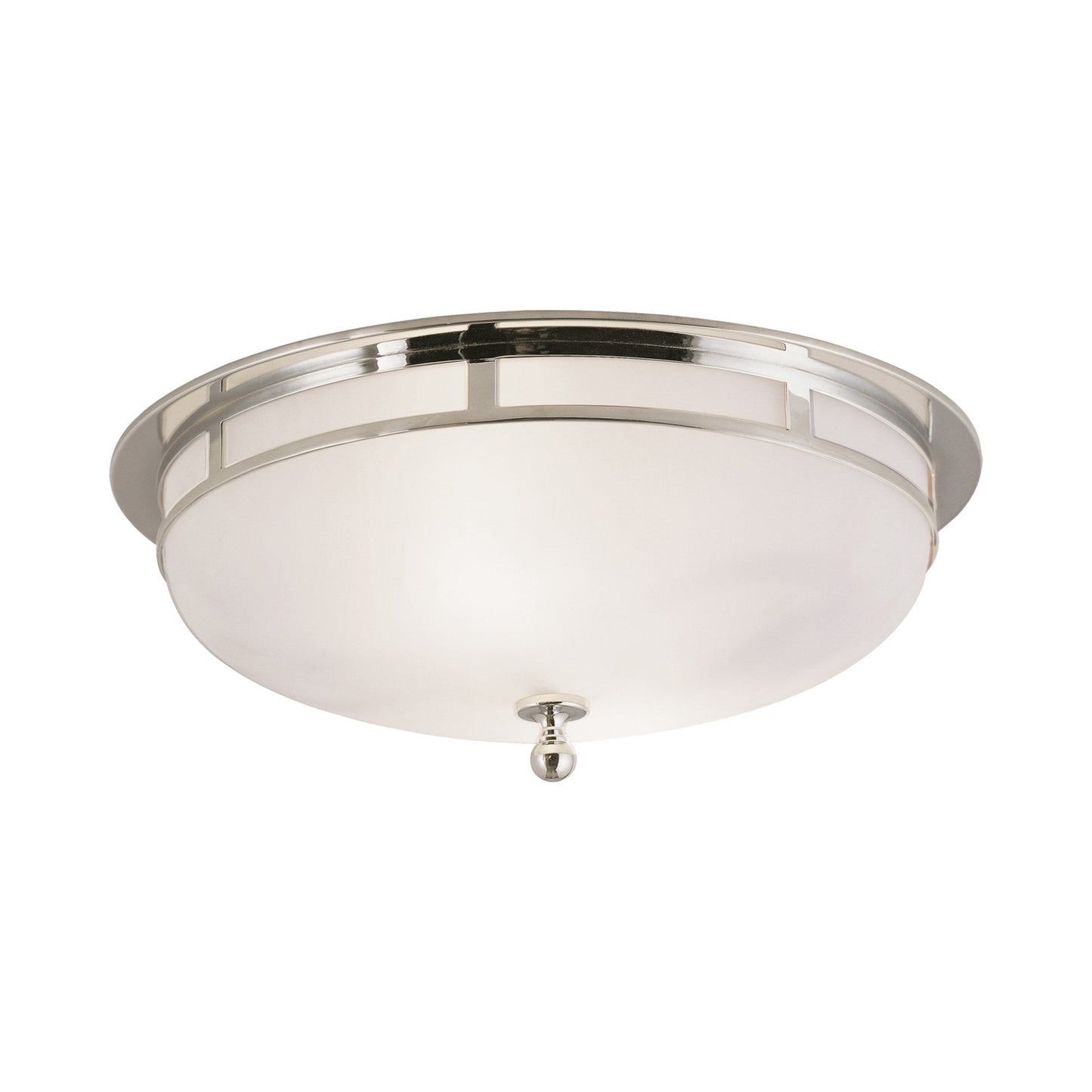 Openwork Flush Mount Ceiling Light in Polished Nickel (Large).