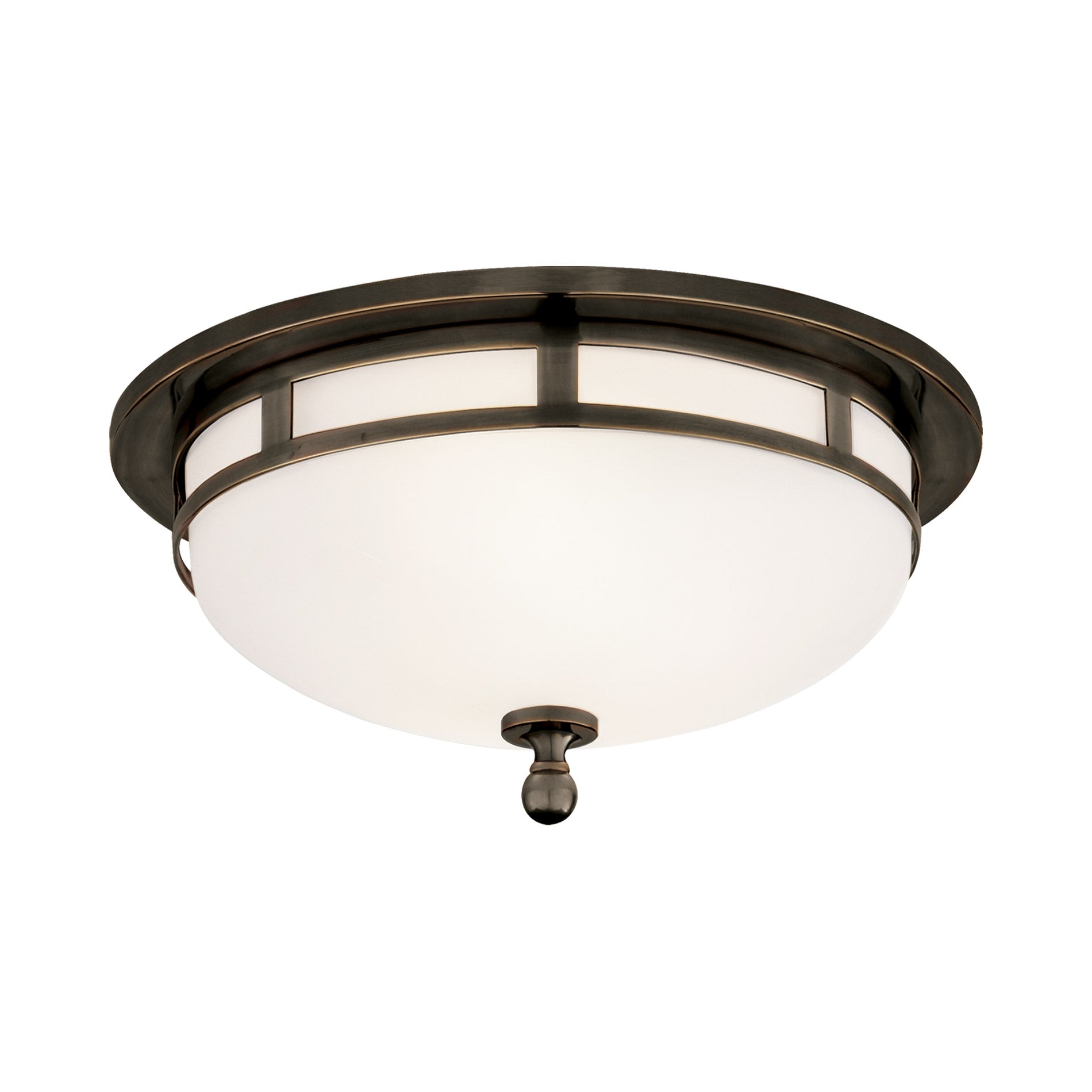 Openwork Flush Mount Ceiling Light in Bronze (Small).