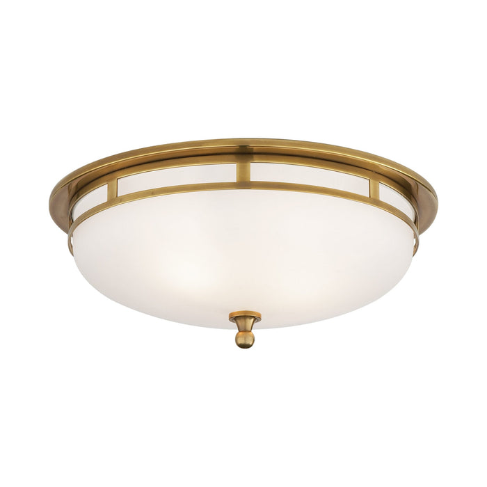 Openwork Flush Mount Ceiling Light in Hand-Rubbed Antique Brass (Large).
