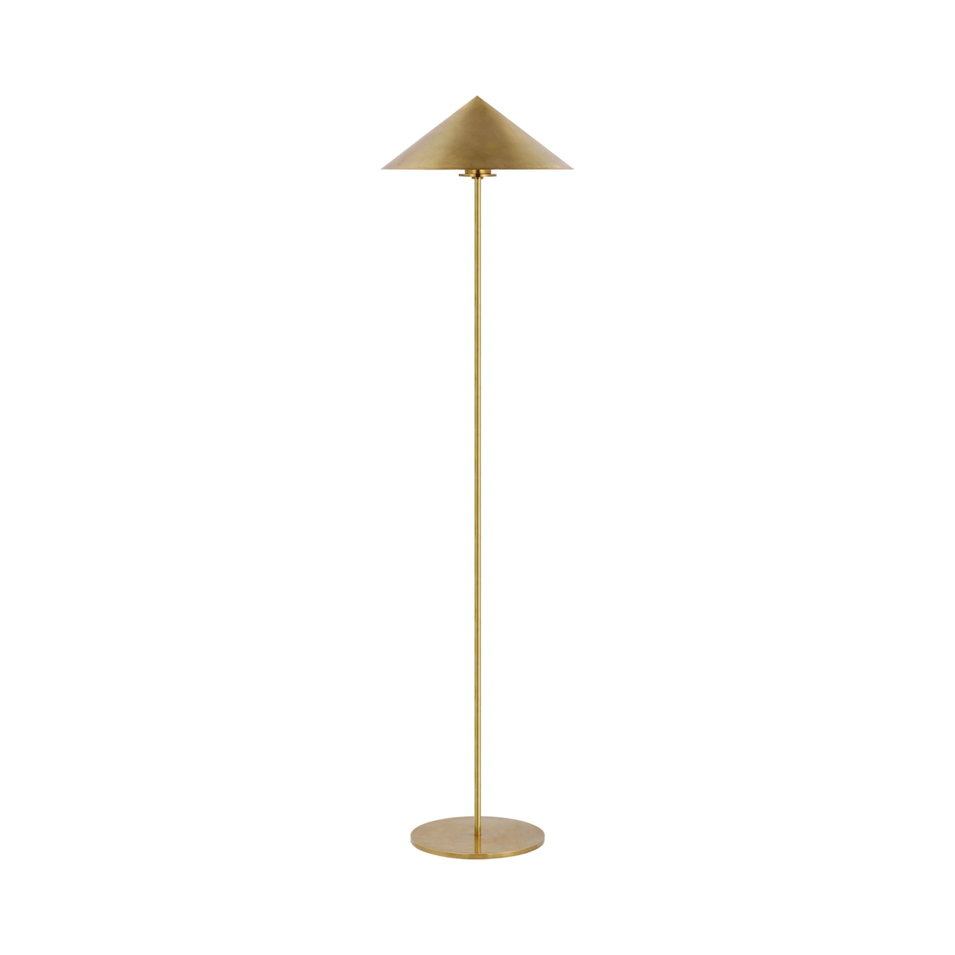 Orsay LED Floor Lamp in Hand-Rubbed Antique Brass.