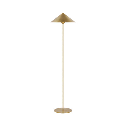 Orsay LED Floor Lamp in Hand-Rubbed Antique Brass.