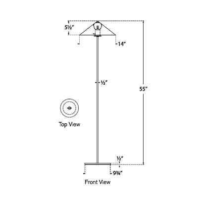 Orsay LED Floor Lamp - line drawing.