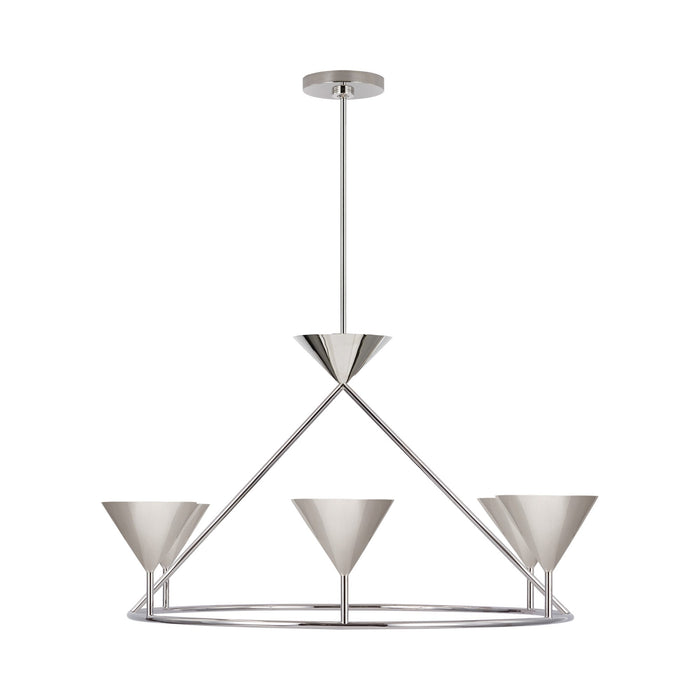 Orsay LED Ring Chandelier in Polished Nickel.