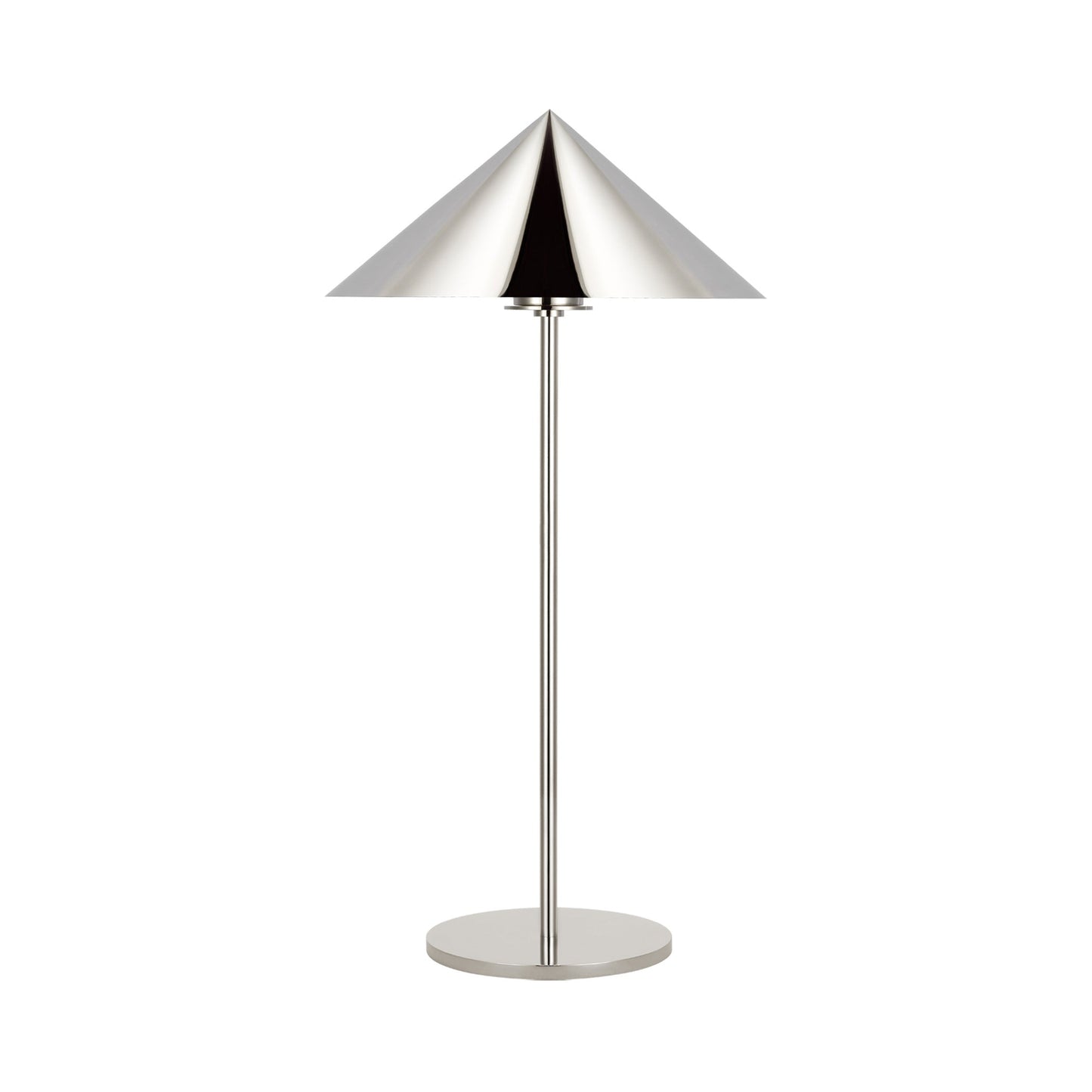 Orsay Tall LED Table Lamp in Polished Nickel.
