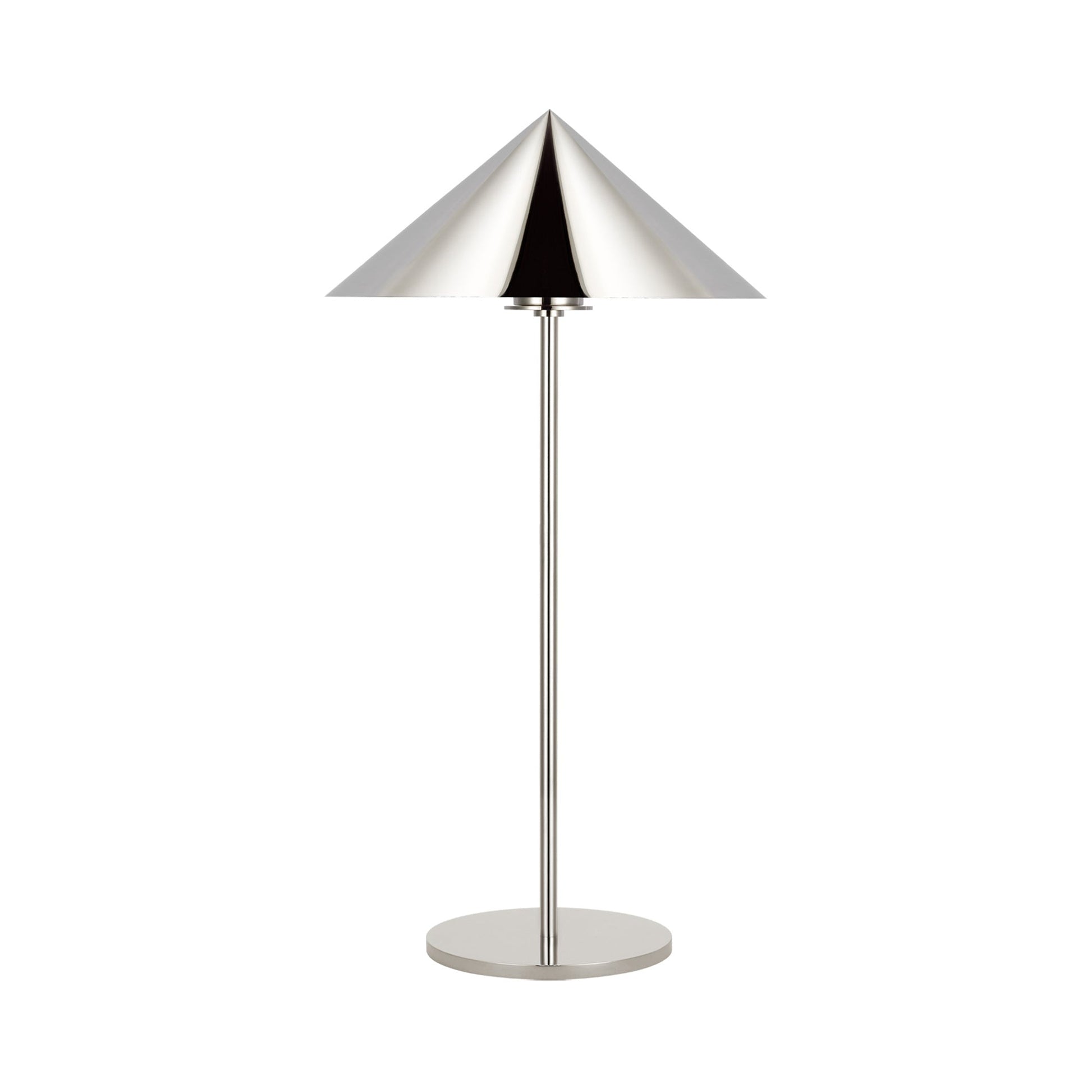 Orsay Tall LED Table Lamp in Polished Nickel.