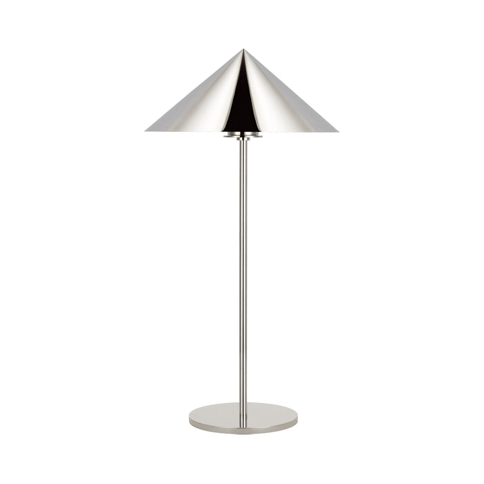 Orsay Tall LED Table Lamp in Polished Nickel.
