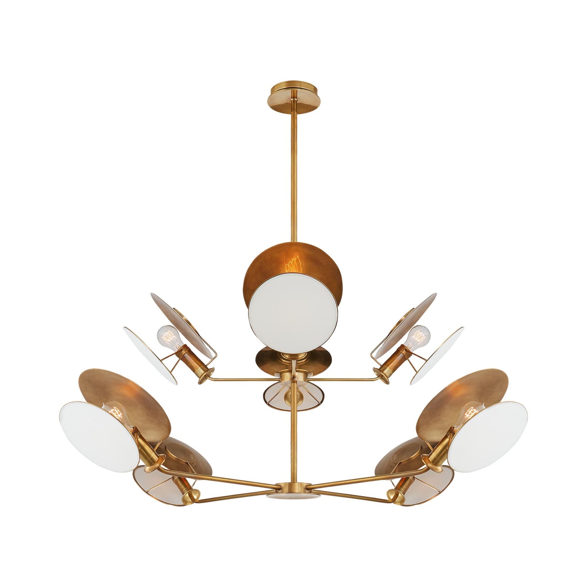 Osiris Chandelier in Hand-Rubbed Antique Brass.