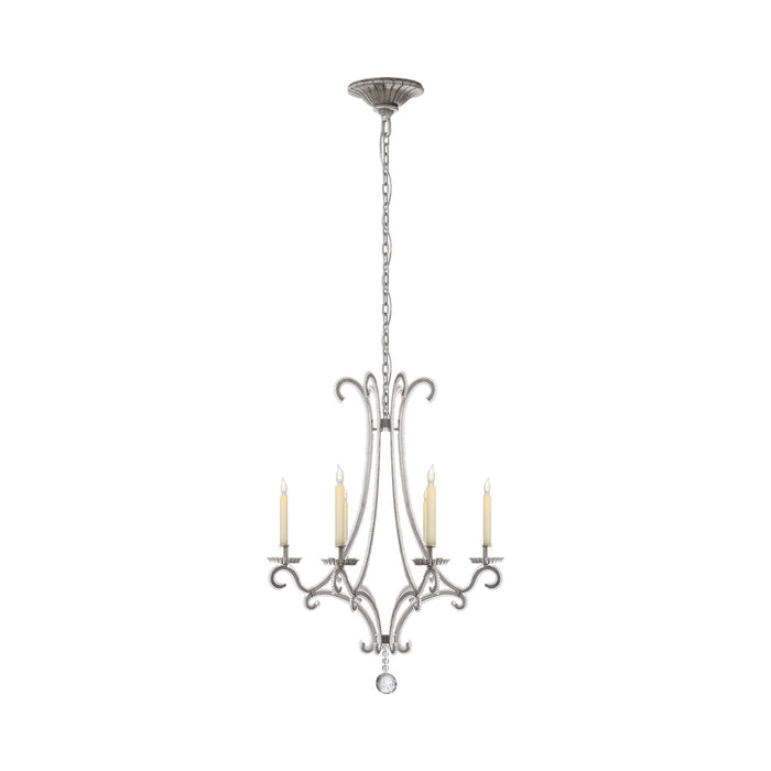 Oslo Chandelier in Burnished Silver Leaf (Small).