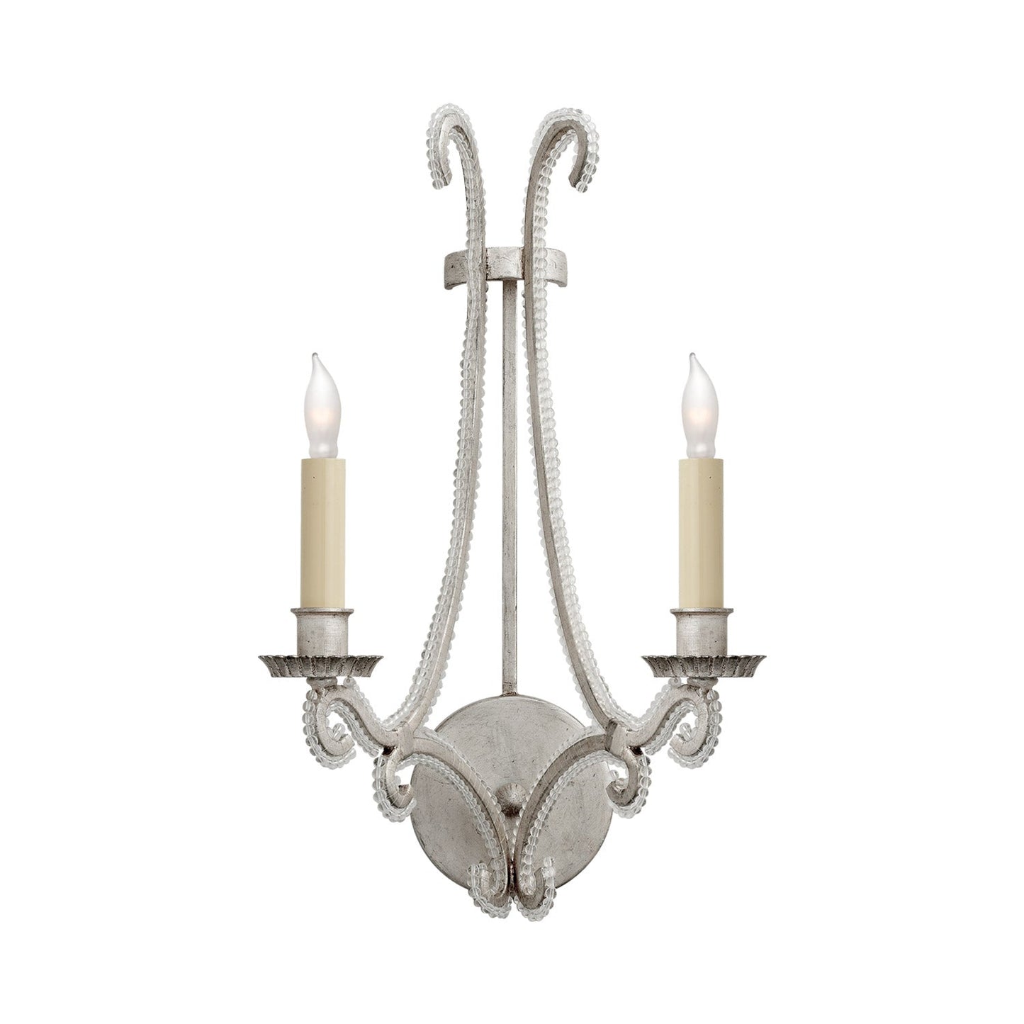 Oslo Wall Light in Burnished Silver Leaf.