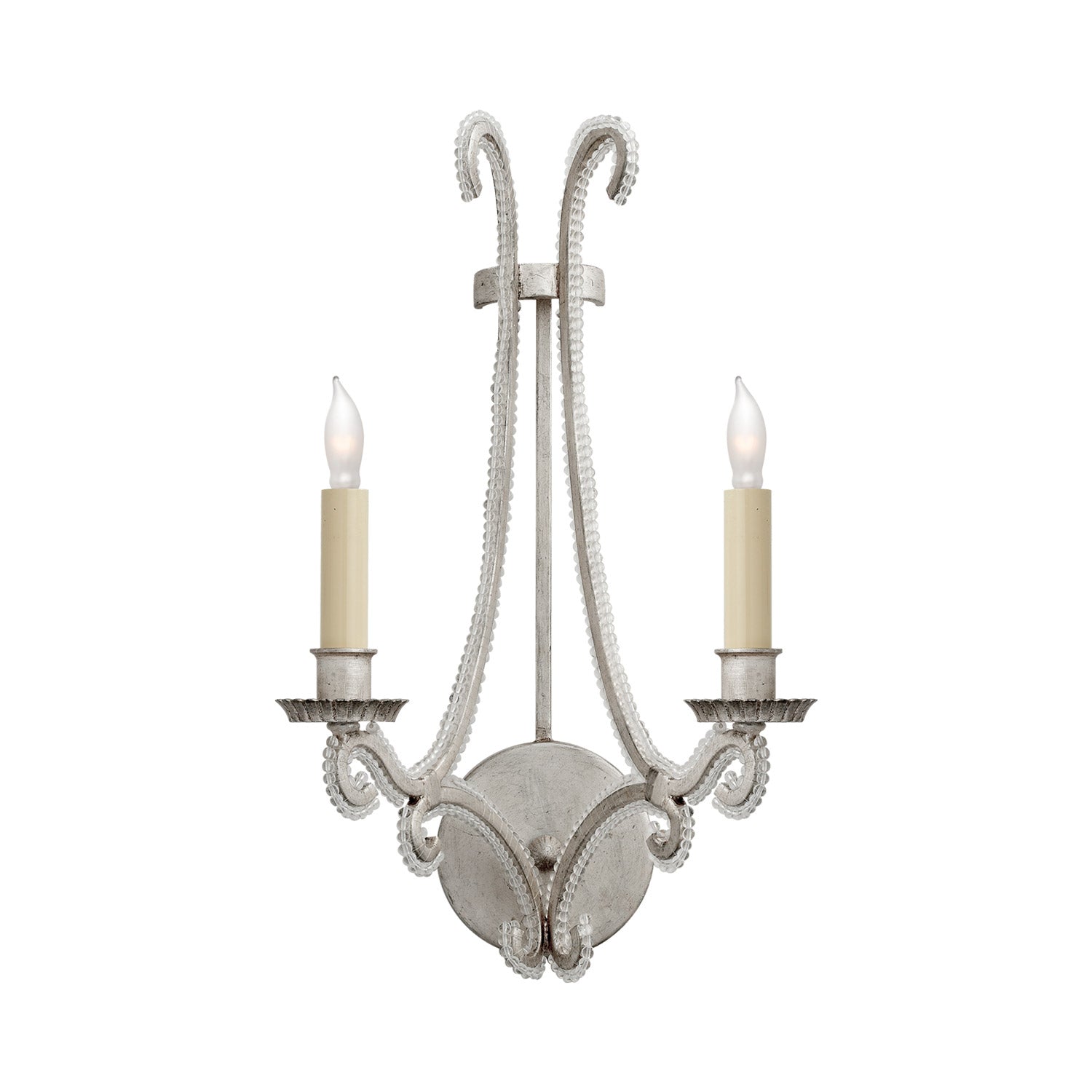 Oslo Wall Light in Burnished Silver Leaf.