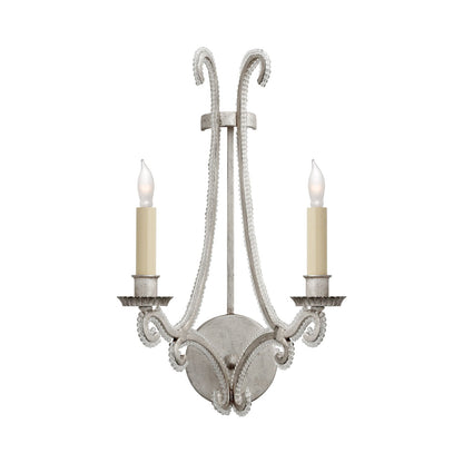 Oslo Wall Light in Burnished Silver Leaf.