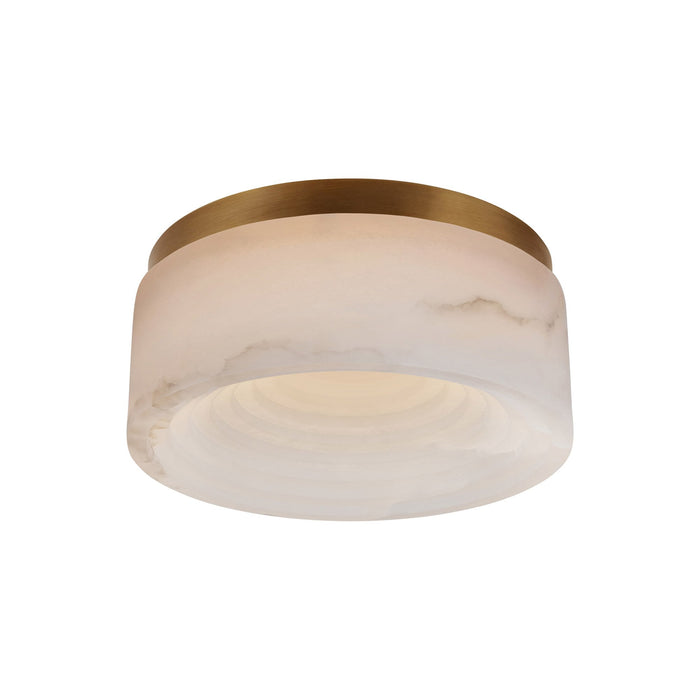 Otto LED Semi Flush Mount Ceiling Light in Antique-Burnished Brass (Small).