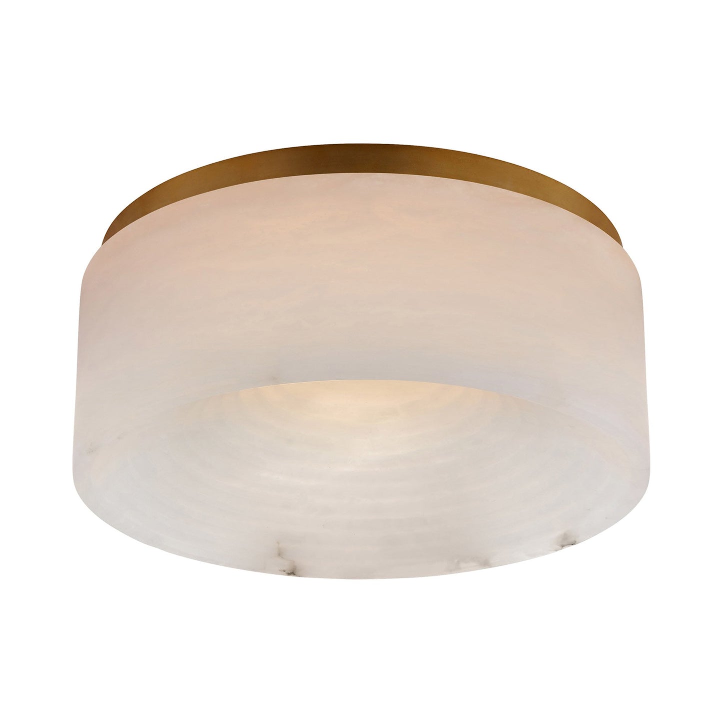 Otto LED Semi Flush Mount Ceiling Light in Antique-Burnished Brass (Medium).