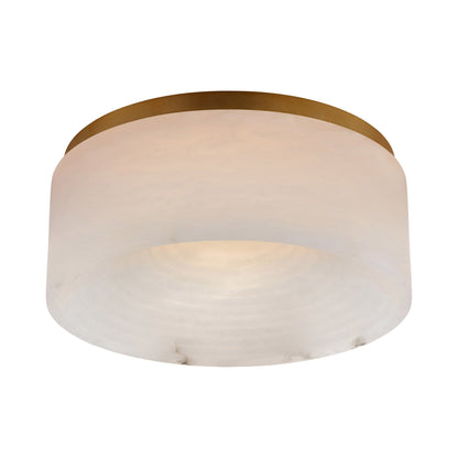 Otto LED Semi Flush Mount Ceiling Light in Antique-Burnished Brass (Medium).