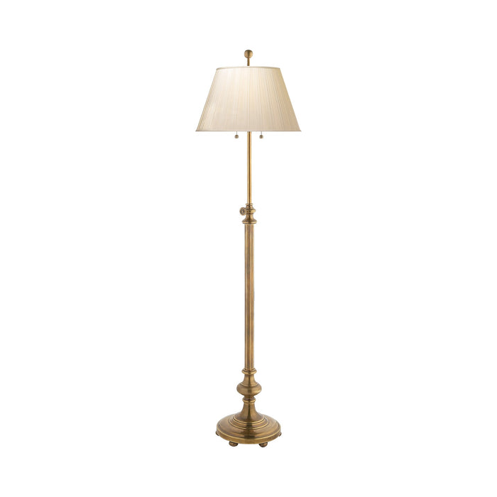 Overseas Adjustable Club Floor Lamp in Silk Pleat.