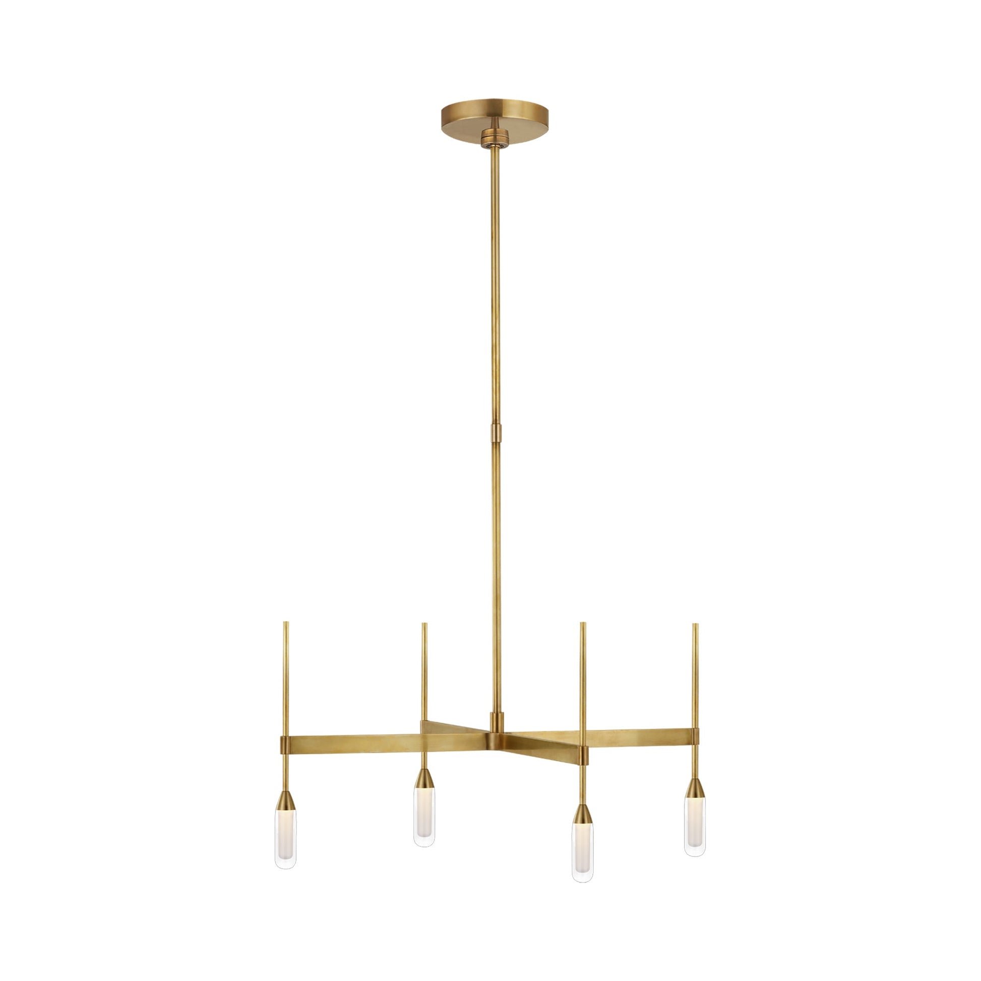 Overture Grande LED Chandelier in Natural Brass (Downlight).