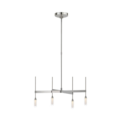 Overture Grande LED Chandelier in Polished Nickel (Downlight).