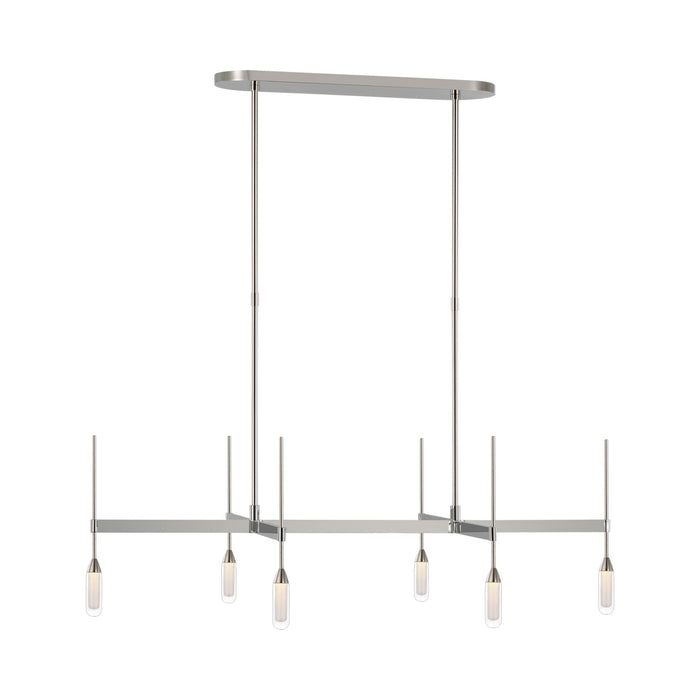 Overture LED Linear Pendant Light in Polished Nickel (Downlight).